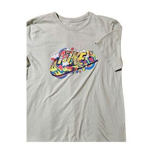 Nike Short Sleeve Tee Black Light Graphic Fluorescent Seafoam Adult Size M